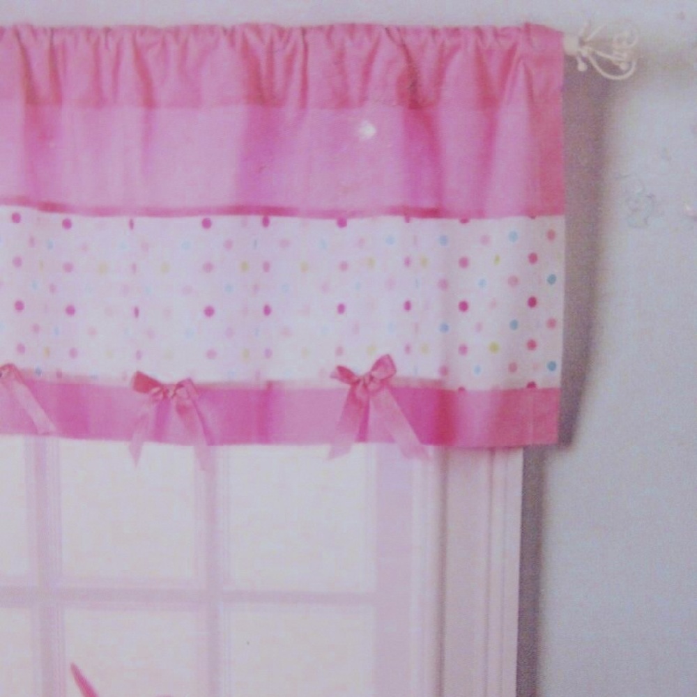 Circo Pink/Polka Dot Window Valances 54x15 inches